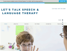 Tablet Screenshot of letstalkspeech.com